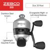 image:imageZebco 33 Spincast Fishing Reel Changeable Right or LeftHand Retrieve Builtin Bite Alert AllMetal Gears PreSpooled with Zebco Cajun Line33 Spincast Reel  Silver Clam Pkg