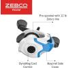 image:imageZebco Roam Baitcast Reel and Fishing Rod Combo 6Foot 6Inch 2Piece Fiberglass Fishing Pole with SplitGrip MaxTac Rod Handle Lightweight Graphite Frame RightHand RetrieveBlueWhiteBlack