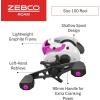 image:imageZebco Roam Baitcast Reel and Fishing Rod Combo 6Foot 6Inch 2Piece Fiberglass Fishing Pole with SplitGrip MaxTac Rod Handle Lightweight Graphite Frame RightHand RetrievePinkWhiteBlack