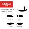 image:imageZebco Roam Baitcast Reel and Fishing Rod Combo 6Foot 6Inch 2Piece Fiberglass Fishing Pole with SplitGrip MaxTac Rod Handle Lightweight Graphite Frame RightHand RetrieveBlueWhiteBlack