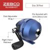 image:imageZebco Slingshot Spincast Reel and Fishing Rod Combo 2Piece Fishing Pole RightHand Retrieve PreSpooled with 10Pound Zebco LineBlue