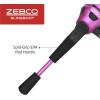 image:imageZebco Slingshot Spincast Reel and Fishing Rod Combo 2Piece Fishing Pole RightHand Retrieve PreSpooled with 10Pound Zebco LinePurple