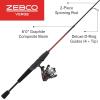 image:imageZebco Verge Spinning Reel and Fishing Rod Combo Changeable Right or LeftHand Retrieve PreSpooled with Zebco Fishing Line62 Rod  Size 20 Reel
