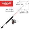 image:imageZebco Verge Spinning Reel and Fishing Rod Combo Changeable Right or LeftHand Retrieve PreSpooled with Zebco Fishing Line66 Rod  Size 30 Reel
