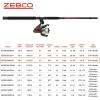 image:imageZebco Verge Spinning Reel and Fishing Rod Combo Changeable Right or LeftHand Retrieve PreSpooled with Zebco Fishing Line82 Rod  Size 60 Reel