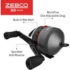 image:imageZebco 33 Rhino Tough Spincast Reel and 2Piece Fishing Rod Combo Durable EGlass Rod with ComfortGrip Handle Quickset AntiReverse Fishing Reel with Bite Alert33 Rhino  6 Foot