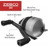 image:imageZebco 33 Spincast Reel and 2Piece Fishing Rod Combo 5Foot 6Inch Durable Fiberglass Rod Quickset AntiReverse Fishing Reel with Bite AlertBlack  With Bonus Reel