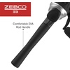 image:imageZebco 33 Spincast Reel and 2Piece Fishing Rod Combo 5Foot 6Inch Durable Fiberglass Rod Quickset AntiReverse Fishing Reel with Bite AlertBlack  With Bonus Reel