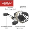 image:imageZebco Bullet MG Spincast Fishing Reel Size 30 Reel UltraLightweight Magnesium Body Changeable Right or LeftHand Retrieve Oversized NonSlip Handle Knob Dark SilverSize 30 Reel