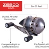 image:imageZebco Delta Spincast Fishing Reel 5 Bearings 4 Clutch Instant AntiReverse with DialAdjustable Drag AllMetal GearsSize 30 Reel 2008