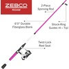image:imageZebco Roam Spinning Reel and Fishing Rod Combo 6Foot Fiberglass Fishing Pole Split ComfortGrip Handle SoftTouch Handle Knob Changeable Right or LeftHand RetrieveSize 20 Reel  60 Rod  Pink