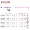 image:imageZebco Roam Spinning Reel and Fishing Rod Combo 6Foot Fiberglass Fishing Pole Split ComfortGrip Handle SoftTouch Handle Knob Changeable Right or LeftHand RetrieveSize 20 Reel  60 Rod  Pink