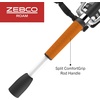 image:imageZebco Roam Spinning Reel and Fishing Rod Combo 6Foot Fiberglass Fishing Pole Split ComfortGrip Handle SoftTouch Handle Knob Changeable Right or LeftHand RetrieveSize 20 Reel  60 Rod  Orange