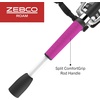 image:imageZebco Roam Spinning Reel and Fishing Rod Combo 6Foot Fiberglass Fishing Pole Split ComfortGrip Handle SoftTouch Handle Knob Changeable Right or LeftHand RetrieveSize 20 Reel  60 Rod  Pink