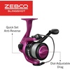 image:imageZebco Slingshot Spinning Reel and Fishing Rod Combo 2Piece MediumLight Durable Fiberglass Rod Comfortable EVA Handle PreSpooled with 8Pound Cajun Fishing Line56 Rod  Purple