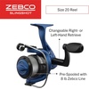 image:imageZebco Slingshot Spinning Reel and Fishing Rod Combo 2Piece MediumLight Durable Fiberglass Rod Comfortable EVA Handle PreSpooled with 8Pound Cajun Fishing Line56 Rod  Blue