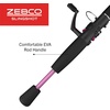 image:imageZebco Slingshot Spinning Reel and Fishing Rod Combo 2Piece MediumLight Durable Fiberglass Rod Comfortable EVA Handle PreSpooled with 8Pound Cajun Fishing Line56 Rod  Purple