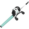 image:imageZebco Roam Telescopic Fishing Rod and Spinning or Spincast Fishing Reel Combo Durable 6Foot Fiberglass Rod with ComfortGrip Handle Prespooled with Zebco Cajun Fishing LineSpincast Reel  Seafoam