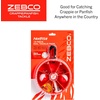 image:imageZebco CrappiePanfish Fishing Tackle Dial Pack 15 Total Pieces Hooks Sinkers Bobbers Jig Heads Grubs Marabou Jig 360Degree Rotating Carabiner Rotating Locking Clear Plastic Lid Red