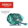 image:imageZebco Splash Spincast Reel and Fishing Rod Combo Fiberglass Rod Ball Bearing System All Metal Gears 8Pound LineGrunge Green