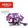 image:imageZebco Splash Spincast Reel and Fishing Rod Combo Fiberglass Rod Ball Bearing System All Metal Gears 8Pound LineTidepool Purple
