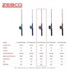 image:imageZebco Splash Spincast Reel and Fishing Rod Combo Fiberglass Rod Ball Bearing System All Metal Gears 8Pound LineTidepool Purple