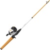 image:imageZebco Roam Spincast Reel and Fishing Rod Combo 6Foot 2Piece Fiberglass Fishing Pole with ComfortGrip Handle Quickset AntiReverse Fishing Reel PreSpooled with 10Pound Zebco LineOrange