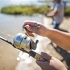 image:imageZebco 33 Spincast Reel and 2Piece Fishing Rod Combo Fiberglass Rod with Comfortable SplitGrip Cork Handle Instant AntiReverse Fishing Reel6 Foot  Spincast