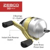image:imageZebco 33 Spincast Reel and 2Piece Fishing Rod Combo Fiberglass Rod with Comfortable SplitGrip Cork Handle Instant AntiReverse Fishing Reel6 Foot  Spincast