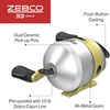 image:imageZebco 33 Spincast Reel and 2Piece Fishing Rod Combo Fiberglass Rod with Comfortable SplitGrip Cork Handle Instant AntiReverse Fishing Reel6 Foot  Spincast