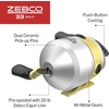 image:imageZebco 33 Spincast Reel and 2Piece Fishing Rod Combo Fiberglass Rod with Comfortable SplitGrip Cork Handle Instant AntiReverse Fishing Reel65 Foot  Max Spincast