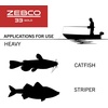 image:imageZebco 33 Spincast Reel and 2Piece Fishing Rod Combo Fiberglass Rod with Comfortable SplitGrip Cork Handle Instant AntiReverse Fishing Reel65 Foot  Max Spincast