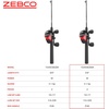 image:imageZebco 404 Spincast Reel and Fishing Rod Combo 56 2Piece Durable Fiberglass Rod with EVA Handle Quickset AntiReverse Reel with Builtin Bite Alert 28Piece Tackle PackBlackRed