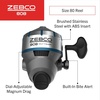 image:imageZebco 808 Saltwater Spincast Reel and Fishing Rod Combo 7Foot 2Piece Fishing Pole Size 80 Reel Changeable Right or LeftHand Retrieve PreSpooled with 20Pound Zebco Line Black808 Saltwater Combo