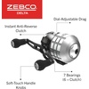 image:imageZebco Delta Spincast Reel and Fishing Rod Combo Instant AntiReverse Clutch Changeable Right or LeftHand Retrieve PreSpooled with Zebco Fishing Line62 Rod  Size 30 Reel