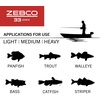 image:imageZebco Dock Spincast Reel and Fishing Rod Combo 42Inch Durable ZGlass Rod Quickset AntiReverse Fishing Reel Silver35 Foot