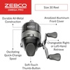 image:imageZebco Omega Pro Spincast Reel and Fishing Rod Combo 6Foot 2Piece IM6 Graphite Fishing Pole Split MaxTac Grip Rod Handle Size 30 Reel Prespooled with 10Pound Line62 Rod  Size 30 Reel