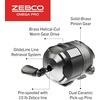 image:imageZebco Omega Pro Spincast Reel and Fishing Rod Combo 6Foot 2Piece IM6 Graphite Fishing Pole Split MaxTac Grip Rod Handle Size 30 Reel Prespooled with 10Pound Line62 Rod  Size 30 Reel
