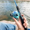 image:imageZebco Splash Spincast Reel and Fishing Rod Combo 6Foot 2Piece Fishing Pole Size 30 Reel Changeable Right or LeftHand Retrieve PreSpooled with 10Pound Zebco Line Blue