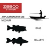 image:imageZebco Stinger Spinning Reel and 2Piece Fishing Rod Combo Durable Fiberglass Rod with EVA Handle Quickset AntiReverse Fishing Reel with Ball Bearing DriveSize 40 Reel  70 Rod  M