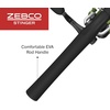 image:imageZebco Stinger Spinning Reel and 2Piece Fishing Rod Combo Durable Fiberglass Rod with EVA Handle Quickset AntiReverse Fishing Reel with Ball Bearing DriveSize 40 Reel  70 Rod  M