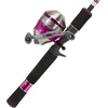 image:imageZebco 33 Spincast Reel and Fishing Rod Combo 6Foot 2Piece Durable Fiberglass Fishing Pole QuickSet AntiReverse Fishing Reel with Bite Alert Pink
