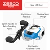 image:imageZebco Roam Baitcast Reel and Fishing Rod Combo 6Foot 6Inch 2Piece Fiberglass Fishing Pole with SplitGrip MaxTac Rod Handle Lightweight Graphite Frame RightHand RetrieveBlue