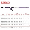 image:imageZebco Roam Baitcast Reel and Fishing Rod Combo 6Foot 6Inch 2Piece Fiberglass Rod with SplitGrip MaxTac Rod Handle Lightweight Graphite FramePrism Purple