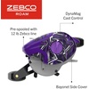 image:imageZebco Roam Baitcast Reel and Fishing Rod Combo 6Foot 6Inch 2Piece Fiberglass Rod with SplitGrip MaxTac Rod Handle Lightweight Graphite FramePrism Purple