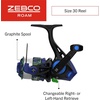 image:imageZebco Roam Spinning Reel and Fishing Rod Combo Fiberglass Rod Split ComfortGrip Handle SoftTouch Handle Knob Reversible RetrieveeEnergy GreenBlue