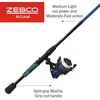 image:imageZebco Roam Spinning Reel and Fishing Rod Combo Fiberglass Rod Split ComfortGrip Handle SoftTouch Handle Knob Reversible RetrieveeEnergy GreenBlue