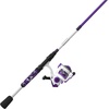 image:imageZebco Roam Spinning Reel and Fishing Rod Combo Fiberglass Rod Split ComfortGrip Handle SoftTouch Handle Knob Reversible RetrieveePrism Purple
