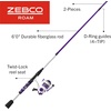 image:imageZebco Roam Spinning Reel and Fishing Rod Combo Fiberglass Rod Split ComfortGrip Handle SoftTouch Handle Knob Reversible RetrieveePrism Purple