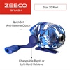 image:imageZebco Splash Spincast Reel and Fishing Rod Combo Fiberglass Rod Ball Bearing System All Metal Gears 8Pound LineTidepool Blue